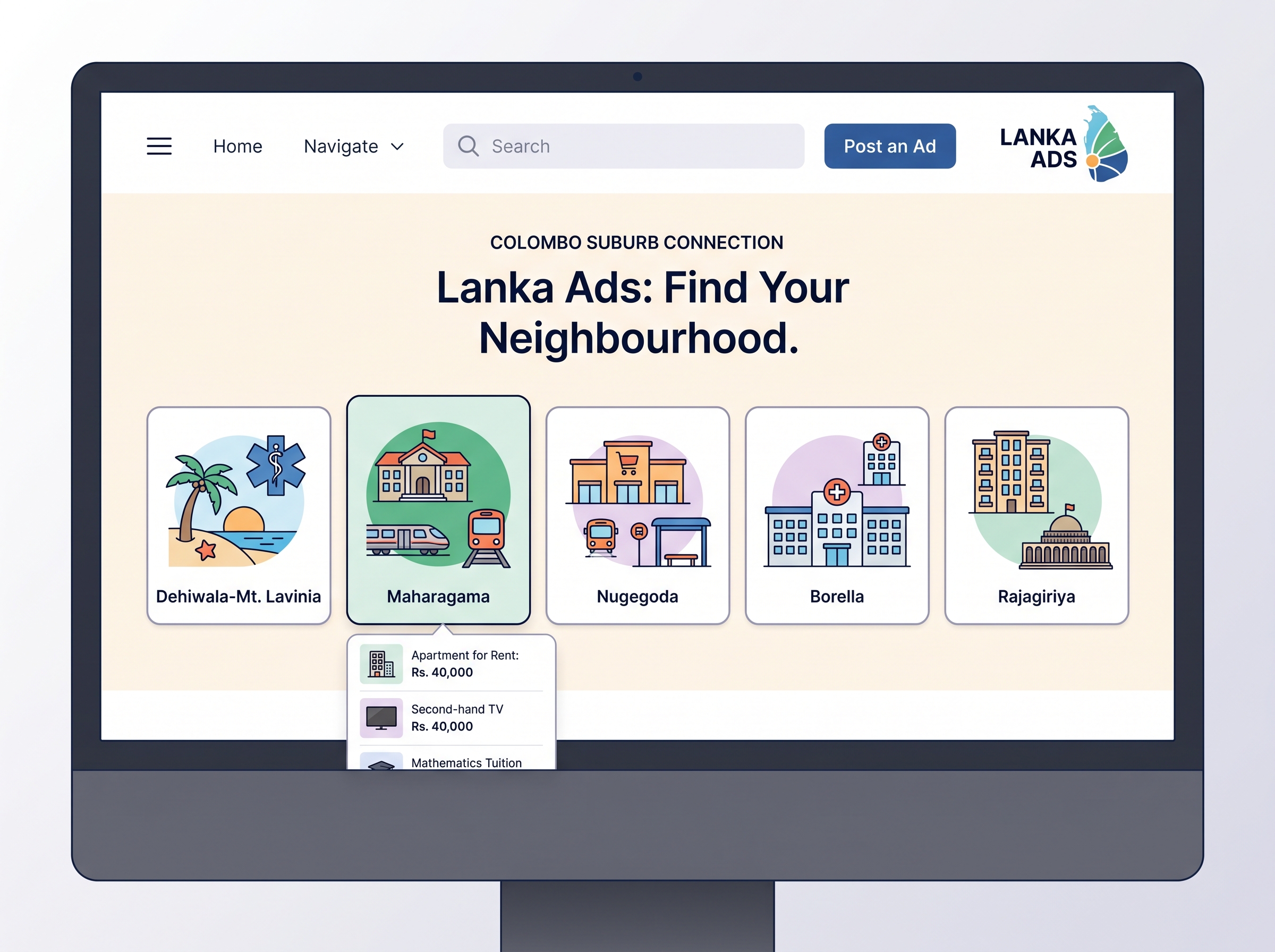 Colombo Suburb Classifieds — Dehiwala, Maharagama, Nugegoda